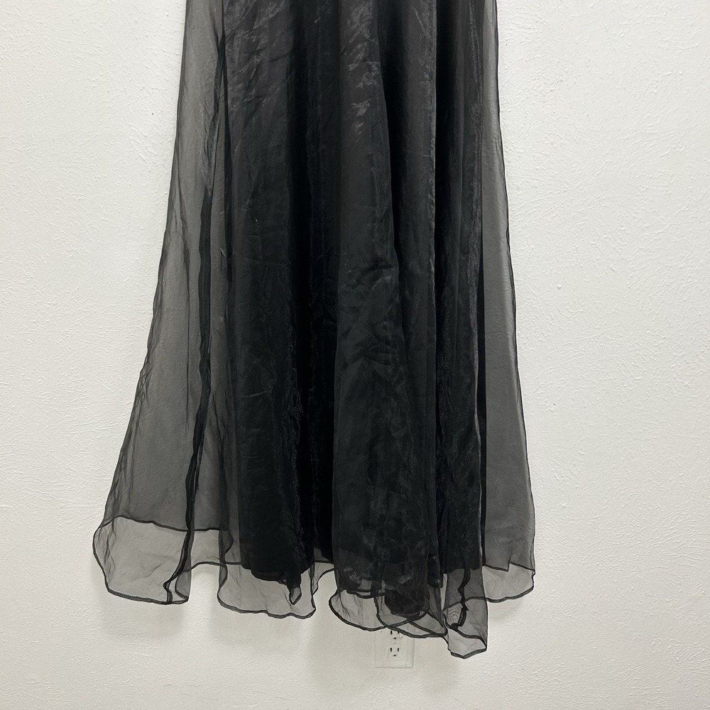 Lulus‎ True Excellence Black Bustier Off-The-Shoulder  Gown XS Hi Slit HOCO Prom - Picture 7 of 12